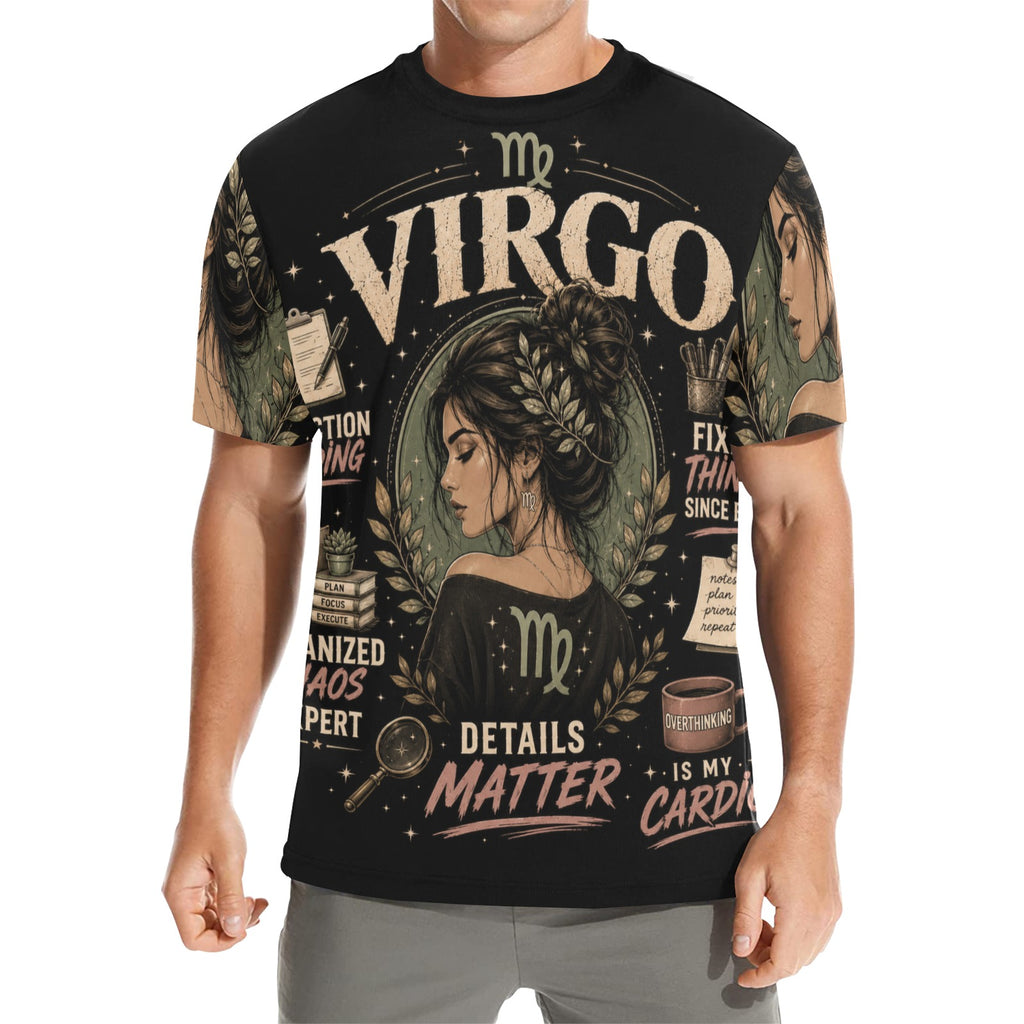 AOP T-Shirt - Virgo - perfection in progress Men's All Over Print Crew Neck T-Shirt(T40-2)