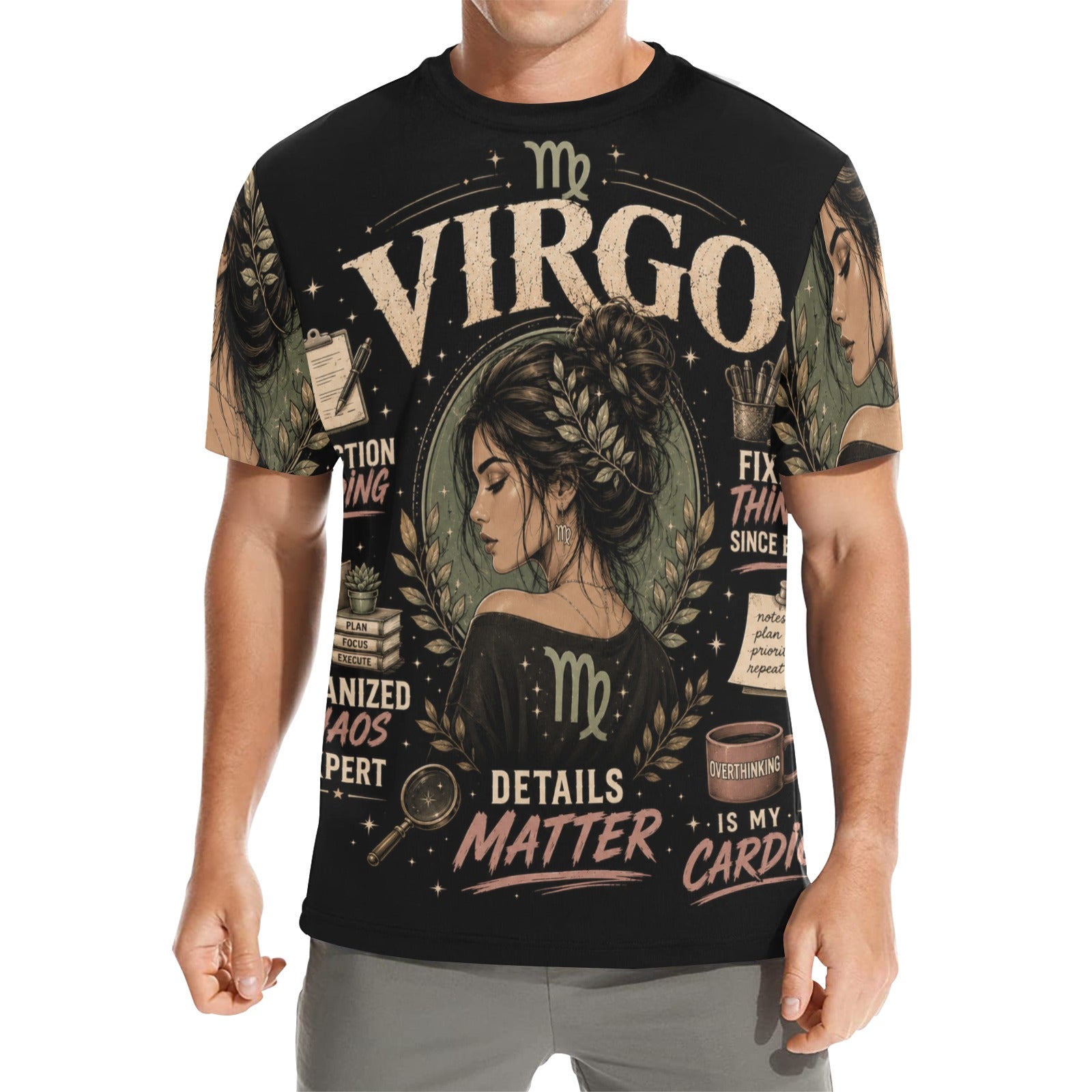 AOP T-Shirt - Virgo - perfection in progress Men's All Over Print Crew Neck T-Shirt(T40-2)