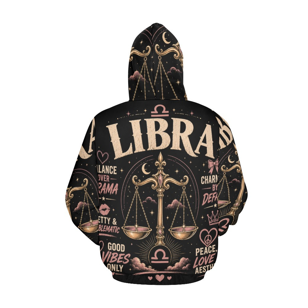 AOP Hoodie - Libra - balance and cosmic elegance Men's All Over Print Hoodie (USA Size) (Model H13)