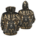AOP Hoodie - Aries - Born to lead Men's All Over Print Hoodie (USA Size) (Model H13)