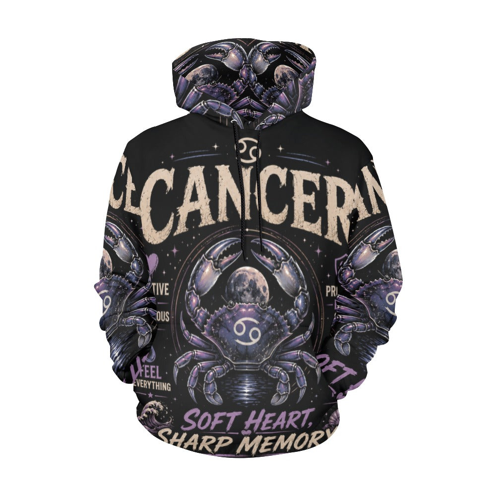 AOP Hoodie - Cancer - Soft Heart, Sharp memory Men's All Over Print Hoodie (USA Size) (Model H13)