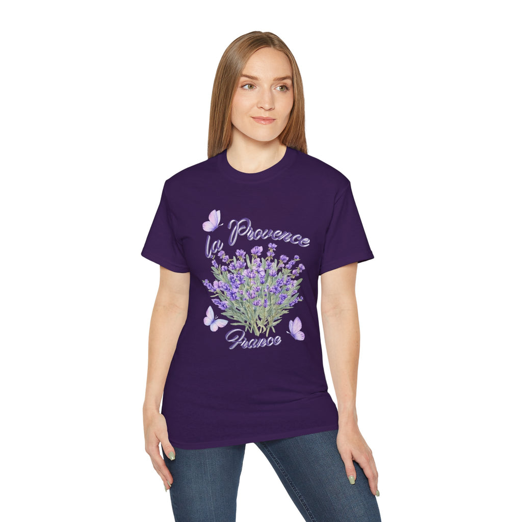 Lavender Bouquet Tee — "La Provence France" Floral T-Shirt