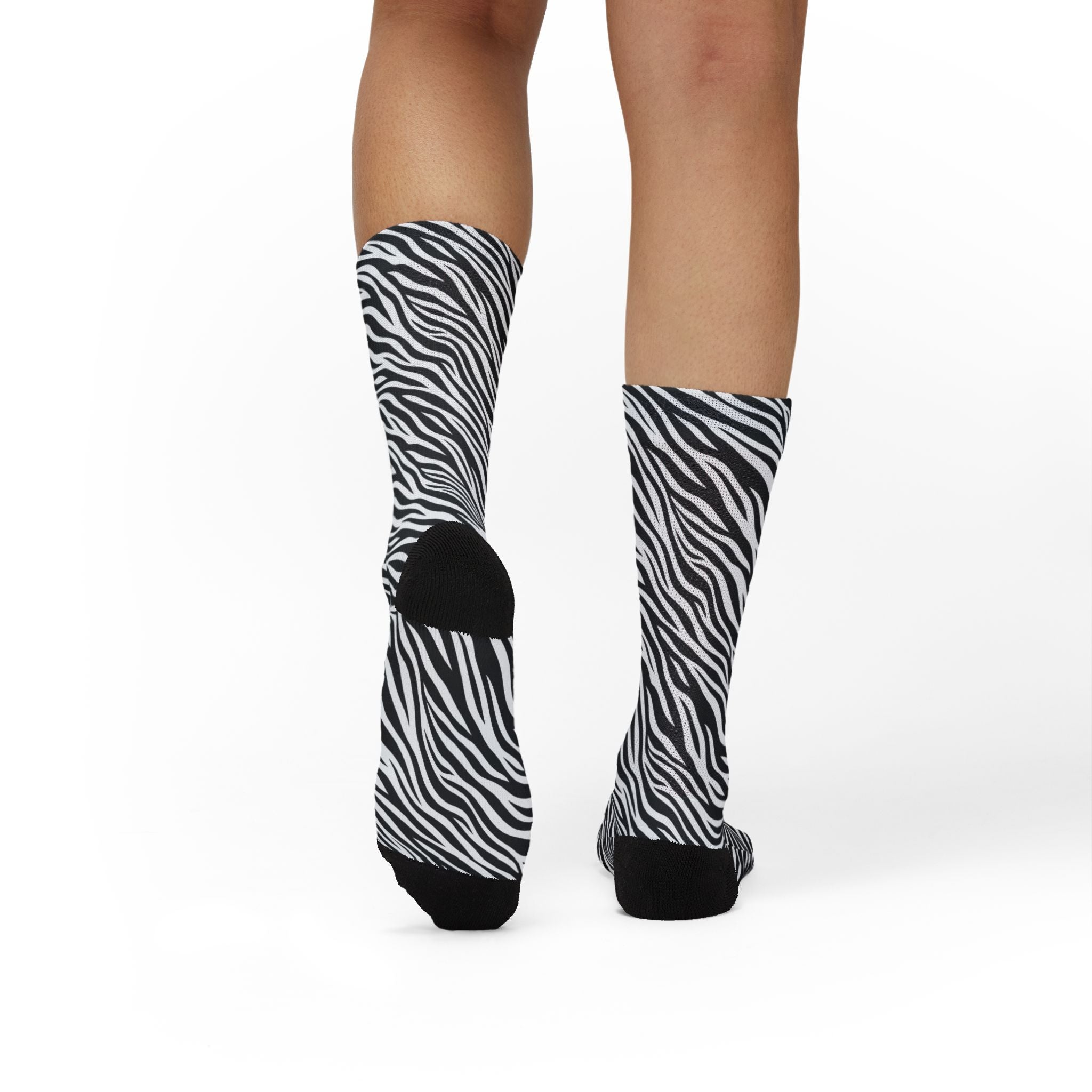Sublimation Socks — Zebra-stripe pattern