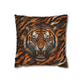 Roaring Tiger Face Pillowcase — Bold Jungle Accent Throw Cover