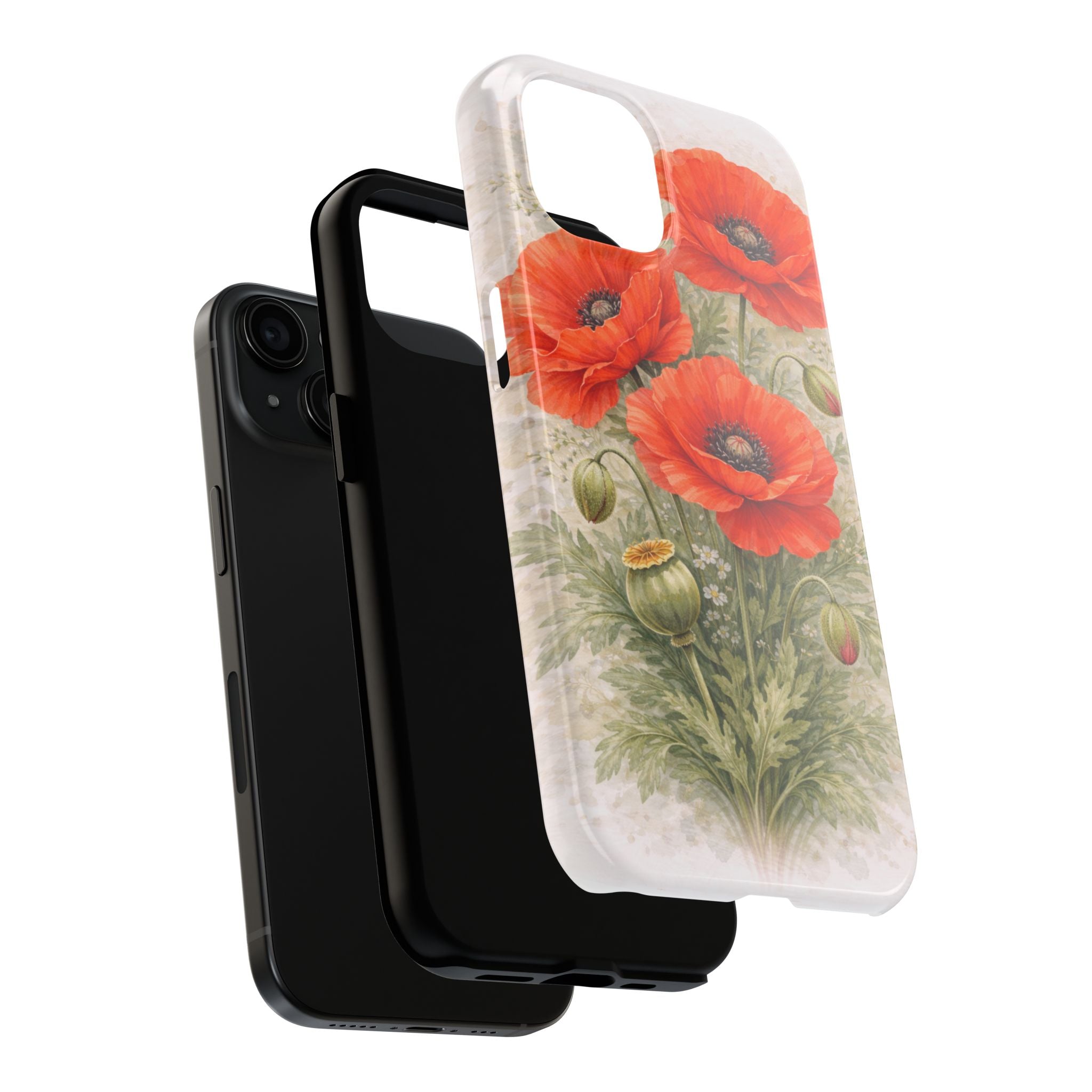 Vibrant red poppies in bloom Phone Case — Tough Protective Phone Case