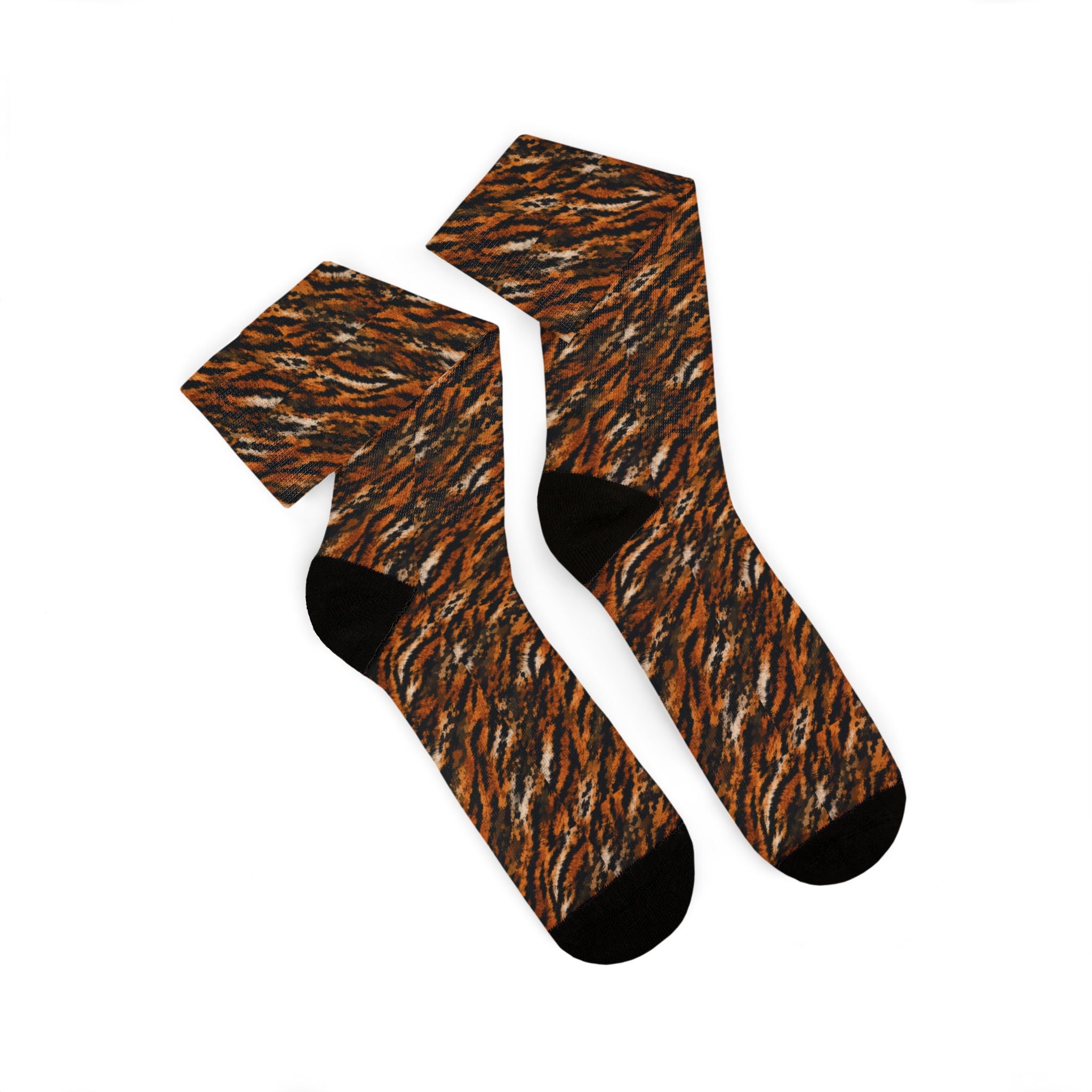Sublimation Socks — tiger-fur camouflage