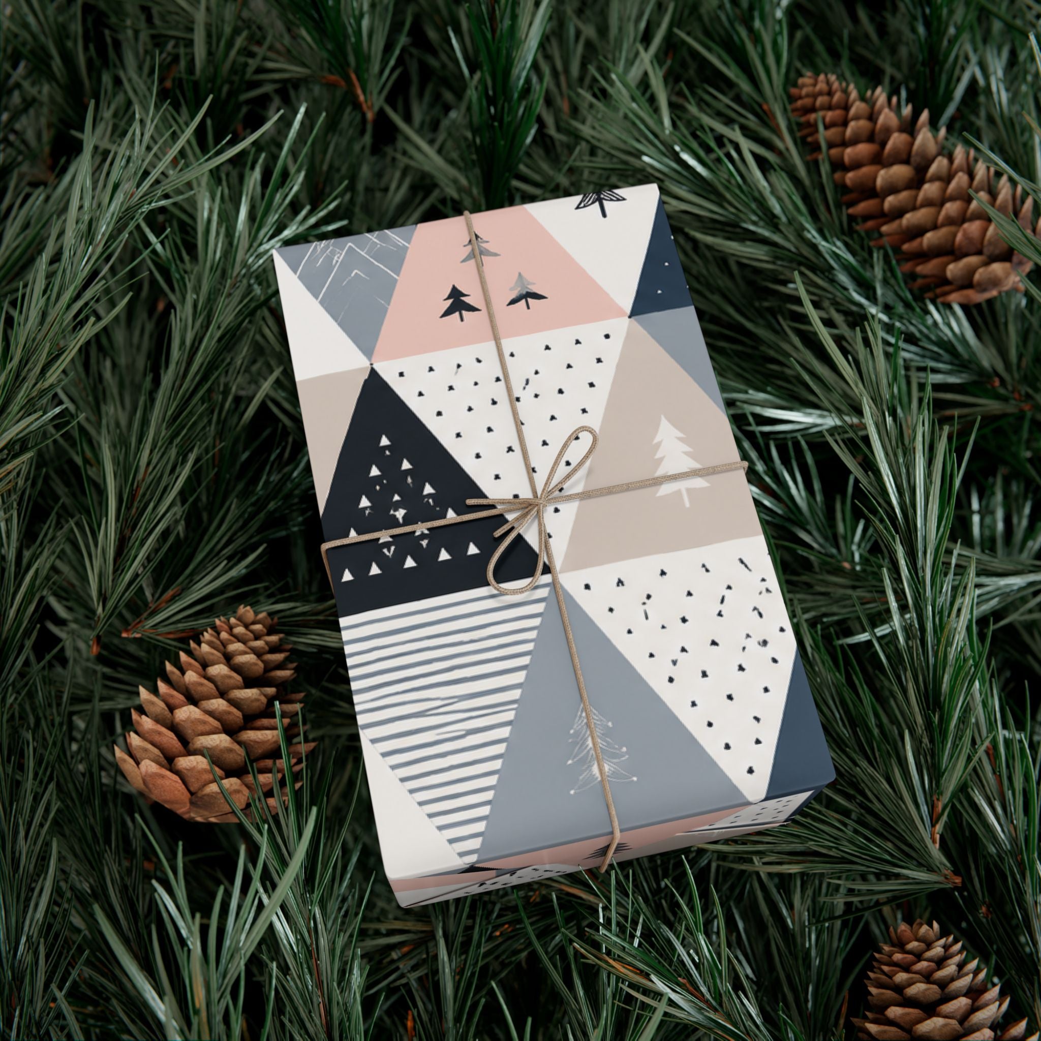 Gift Wrap Paper — Minimalist Scandinavian geometric pattern