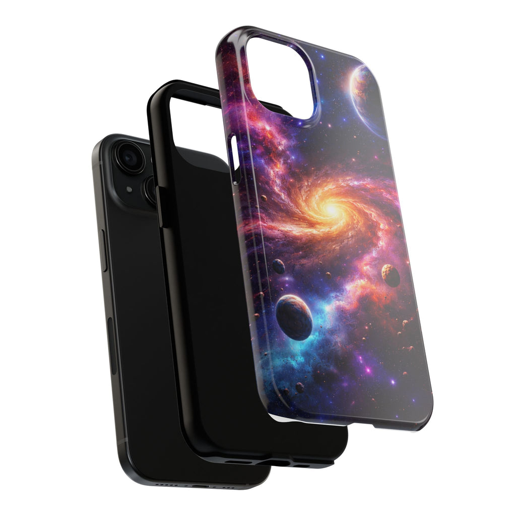 Cosmic Spiral Planet Phone Case — Space Galaxy Protective Case