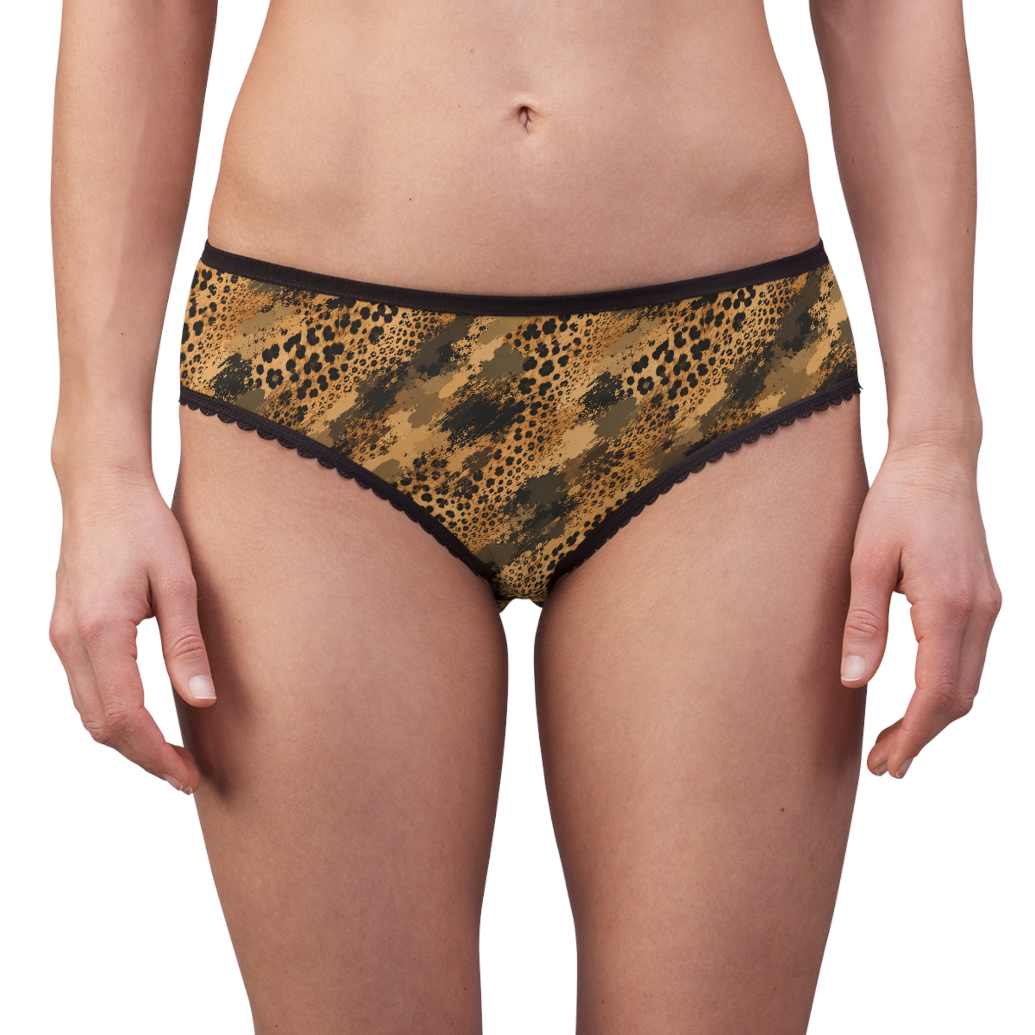 Women's Briefs — Cheetah camouflage texture