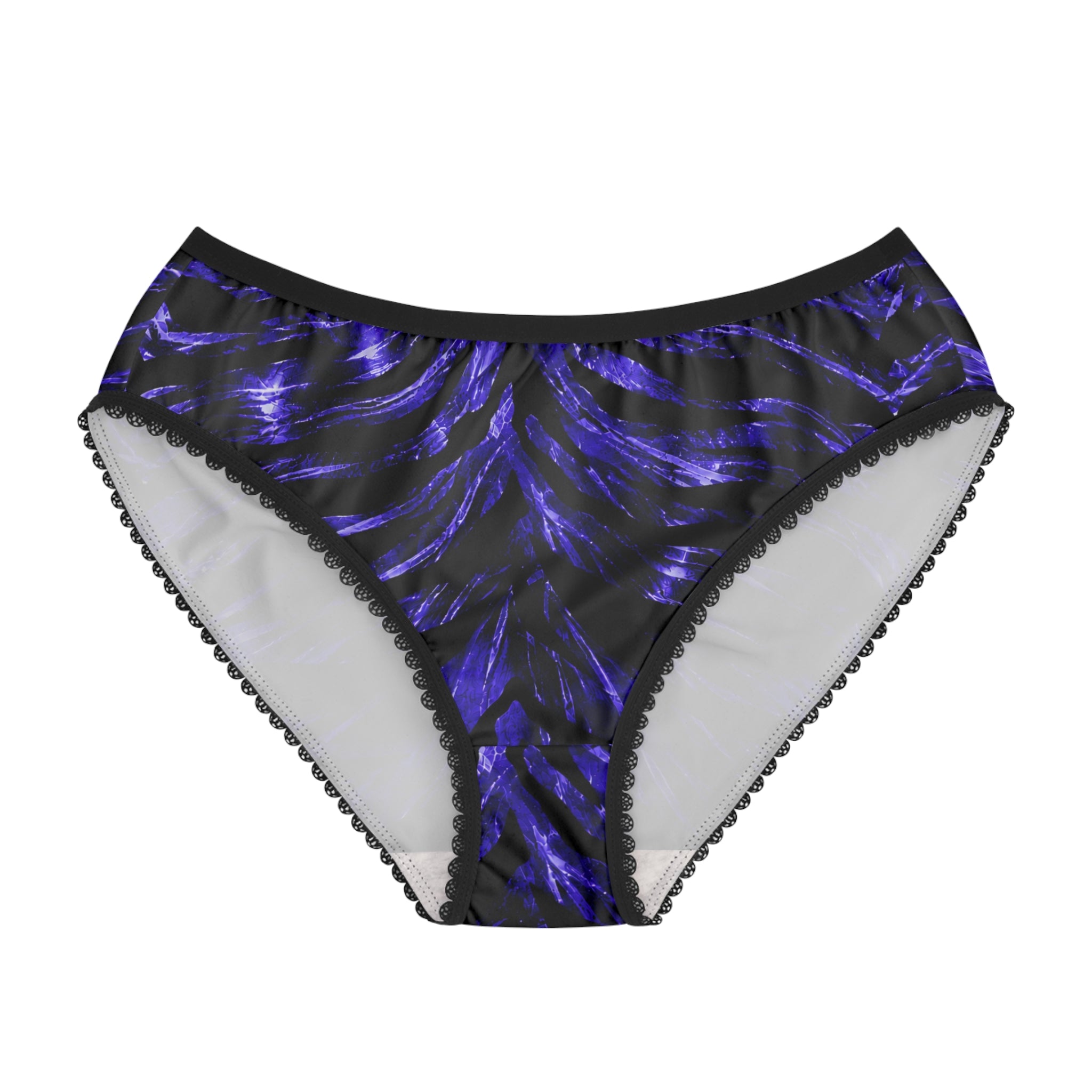 Women's Briefs — Futuristic zebra with neon glow