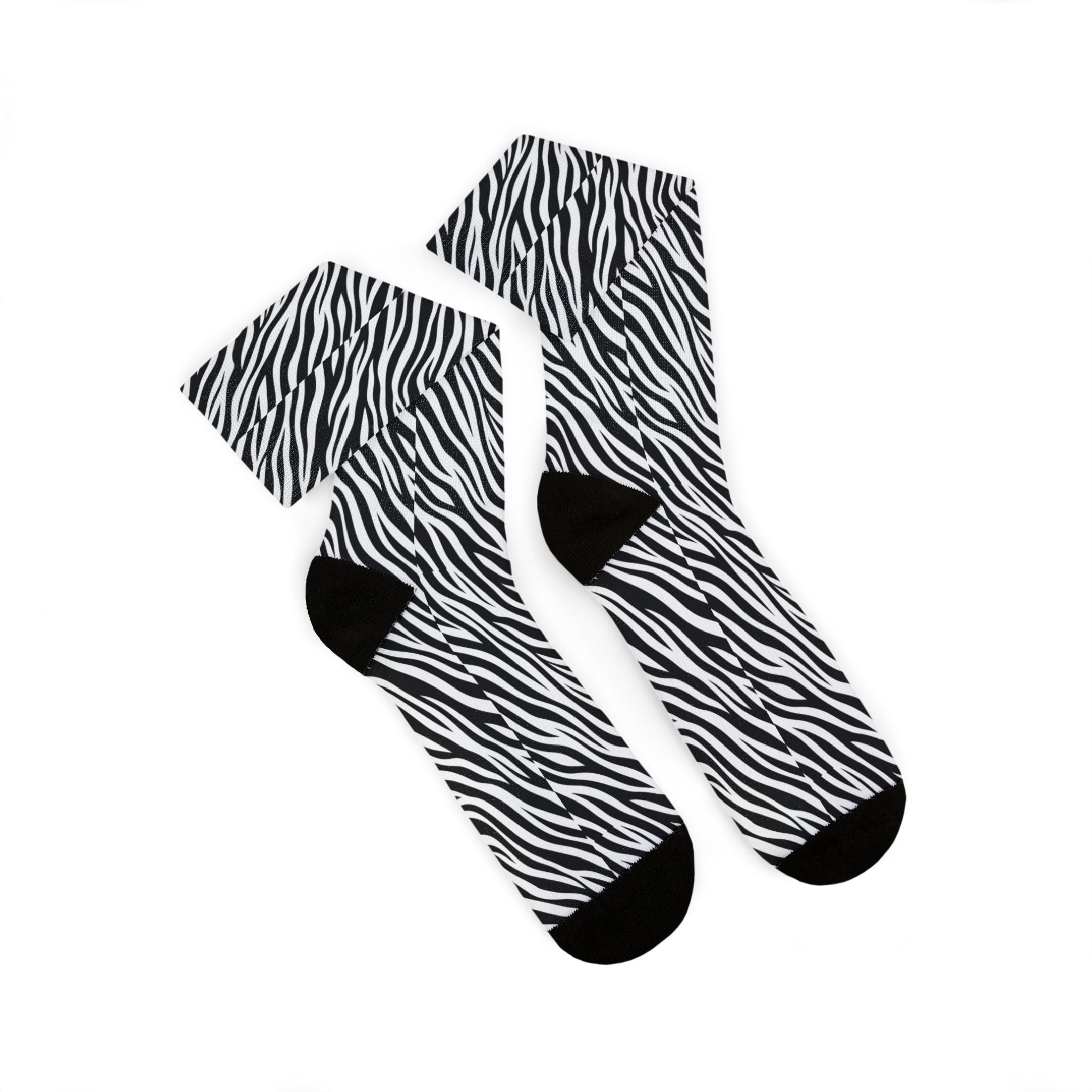 Sublimation Socks — Zebra-stripe pattern