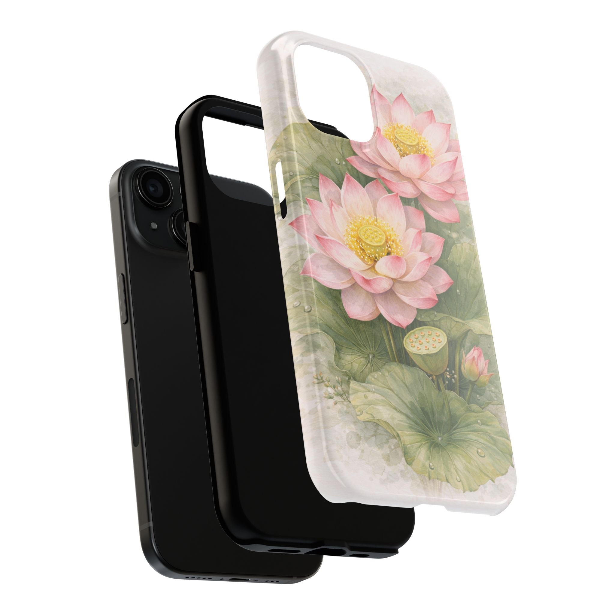 Pink lotus blooms on Phone Case — Tough Protective Phone Case