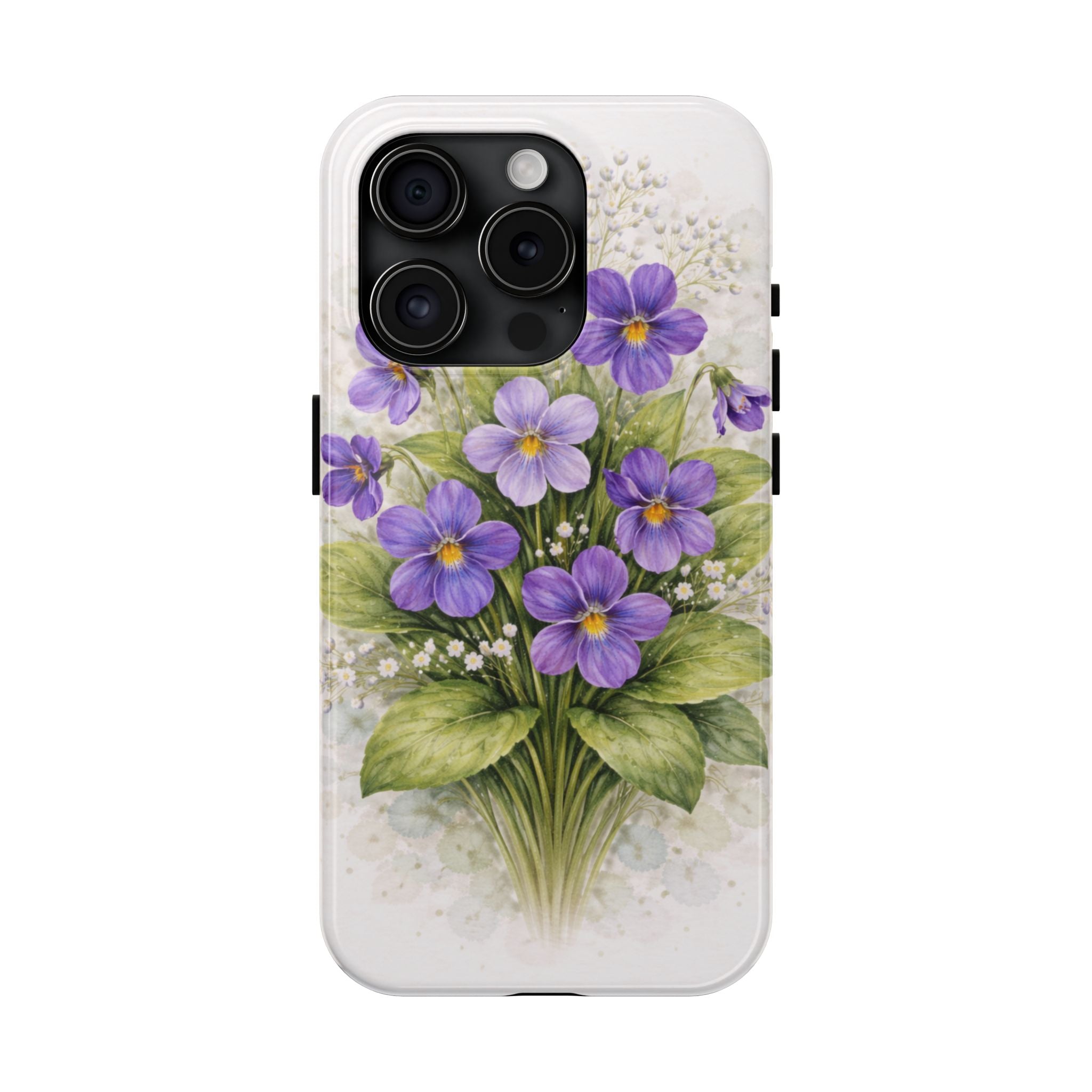 Vibrant Violet Floral Phone Case — Tough Protective Phone Case