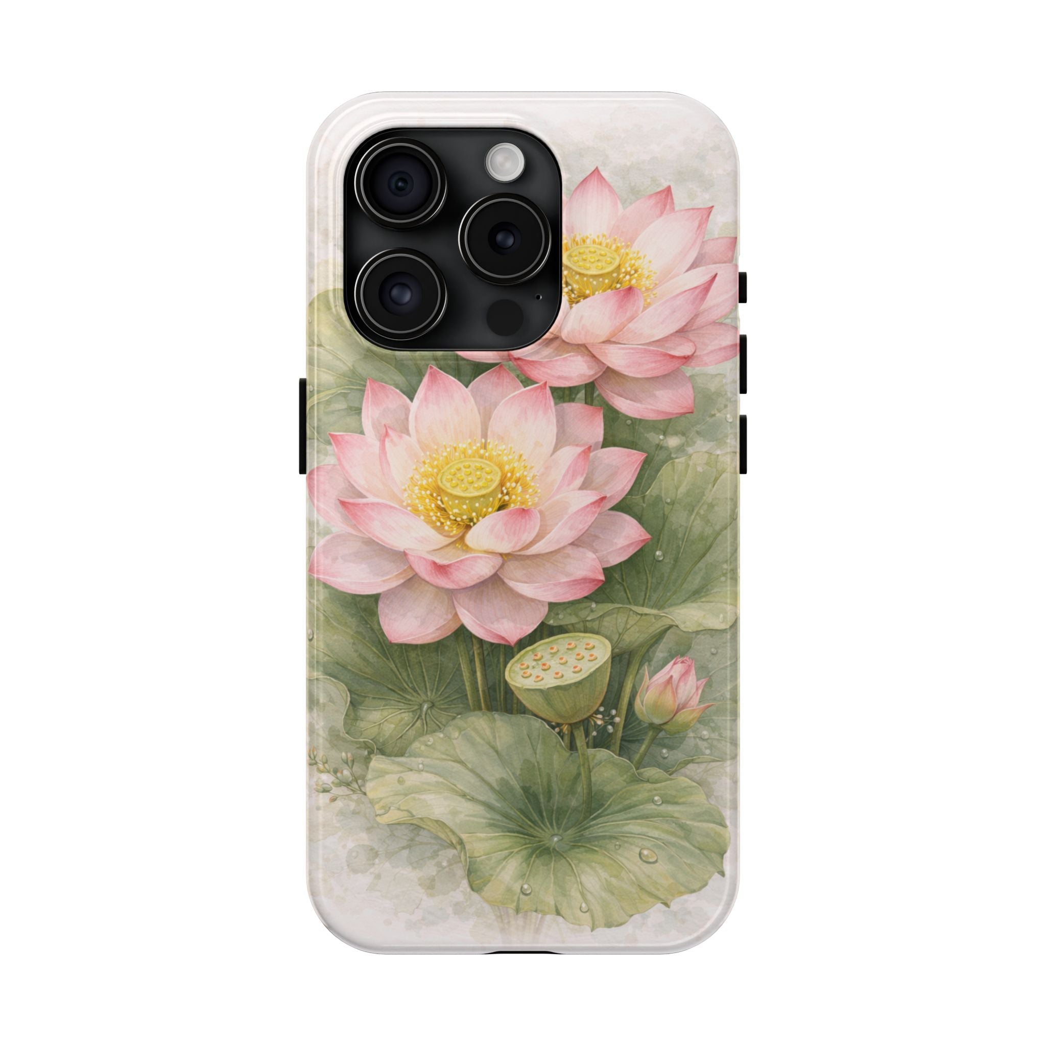 Pink lotus blooms on Phone Case — Tough Protective Phone Case