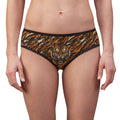 Women's Briefs — Angry tiger in a chaotic camo