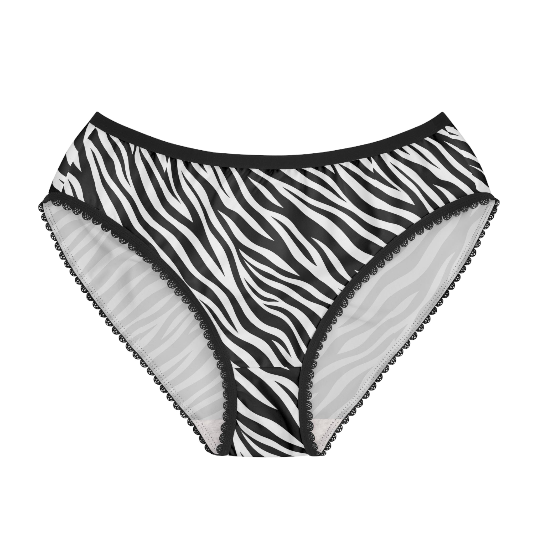 Women's Briefs — Zebra-stripe pattern