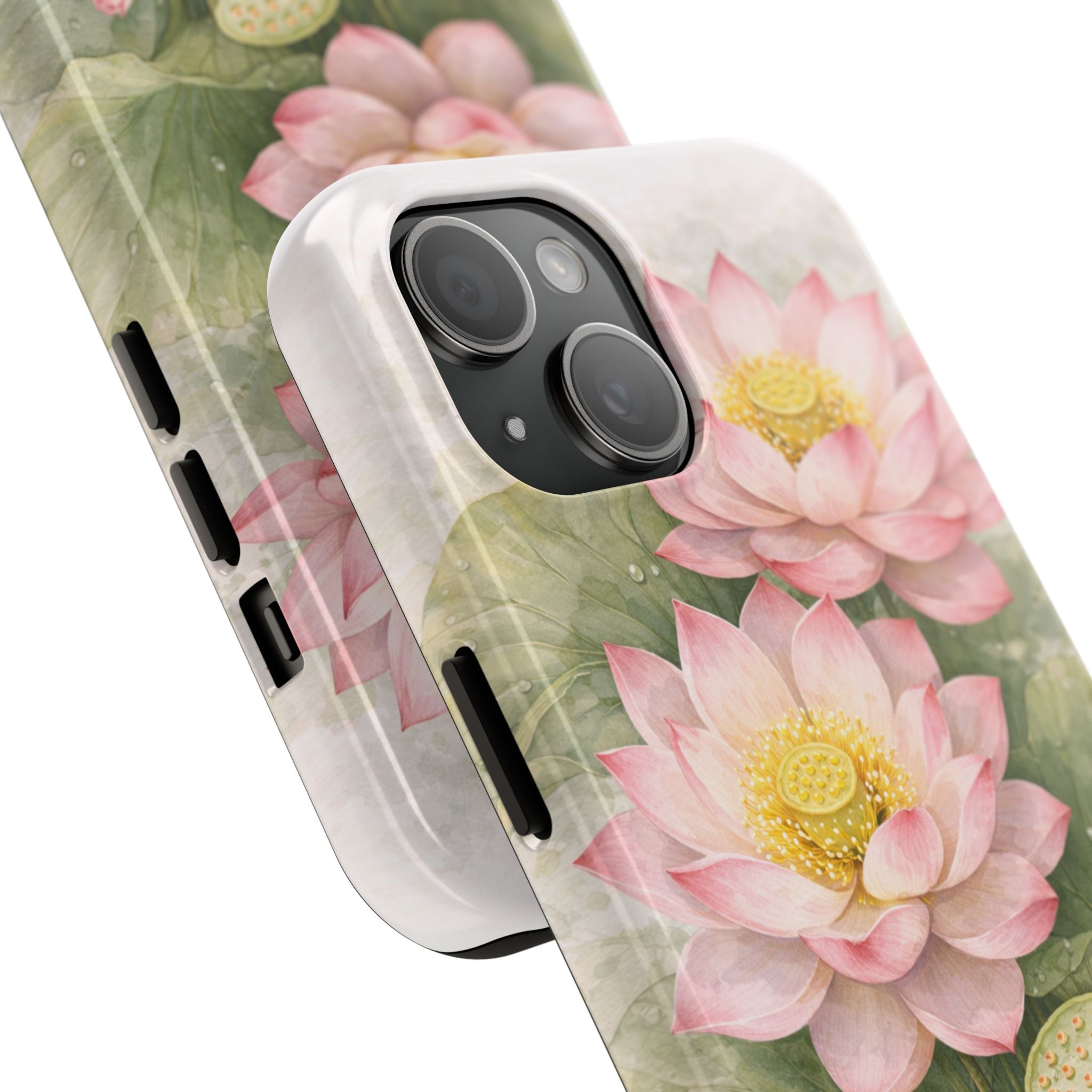 Pink lotus blooms on Phone Case — Tough Protective Phone Case