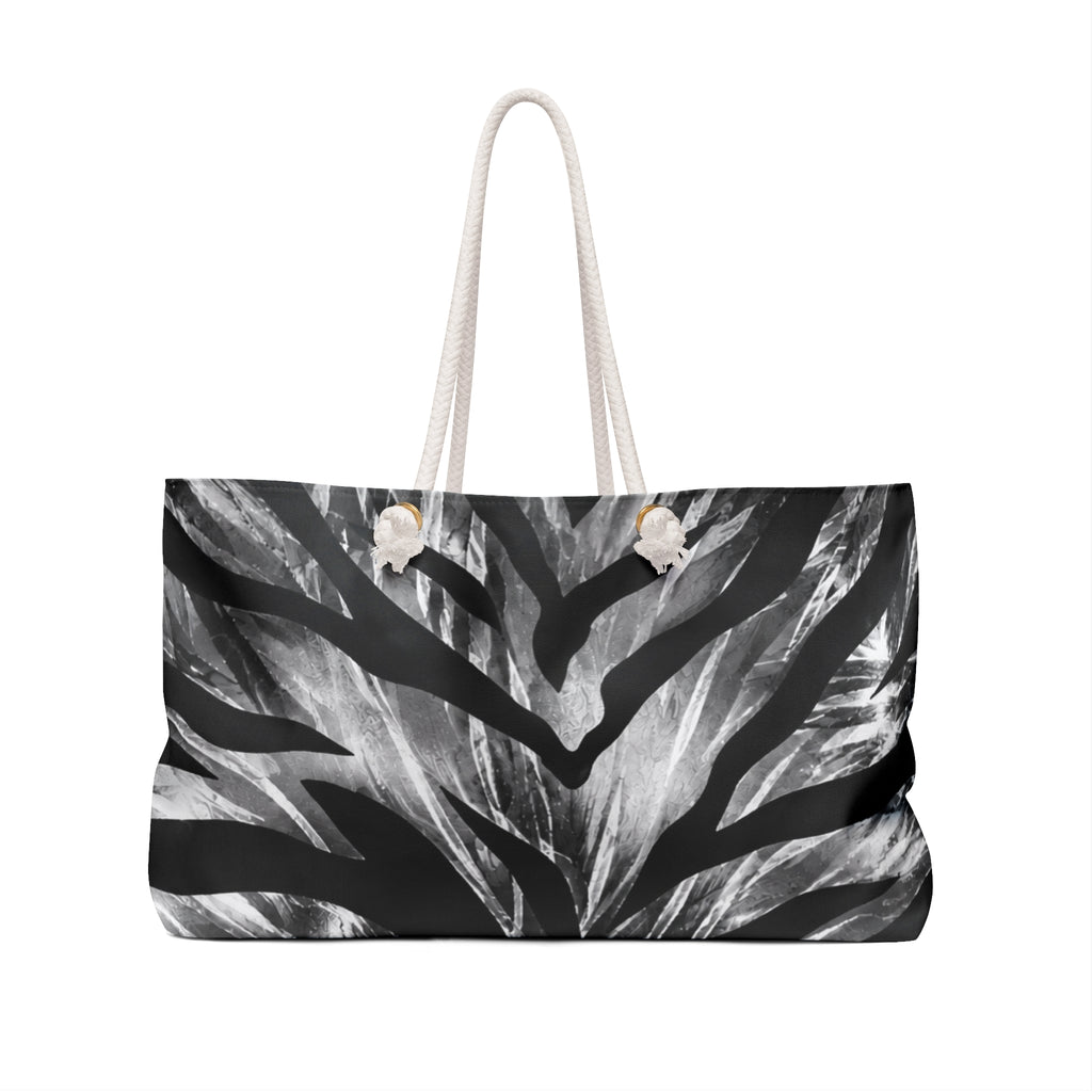 Swirling Zebra Weekender Bag — Bold Safari Travel Tote