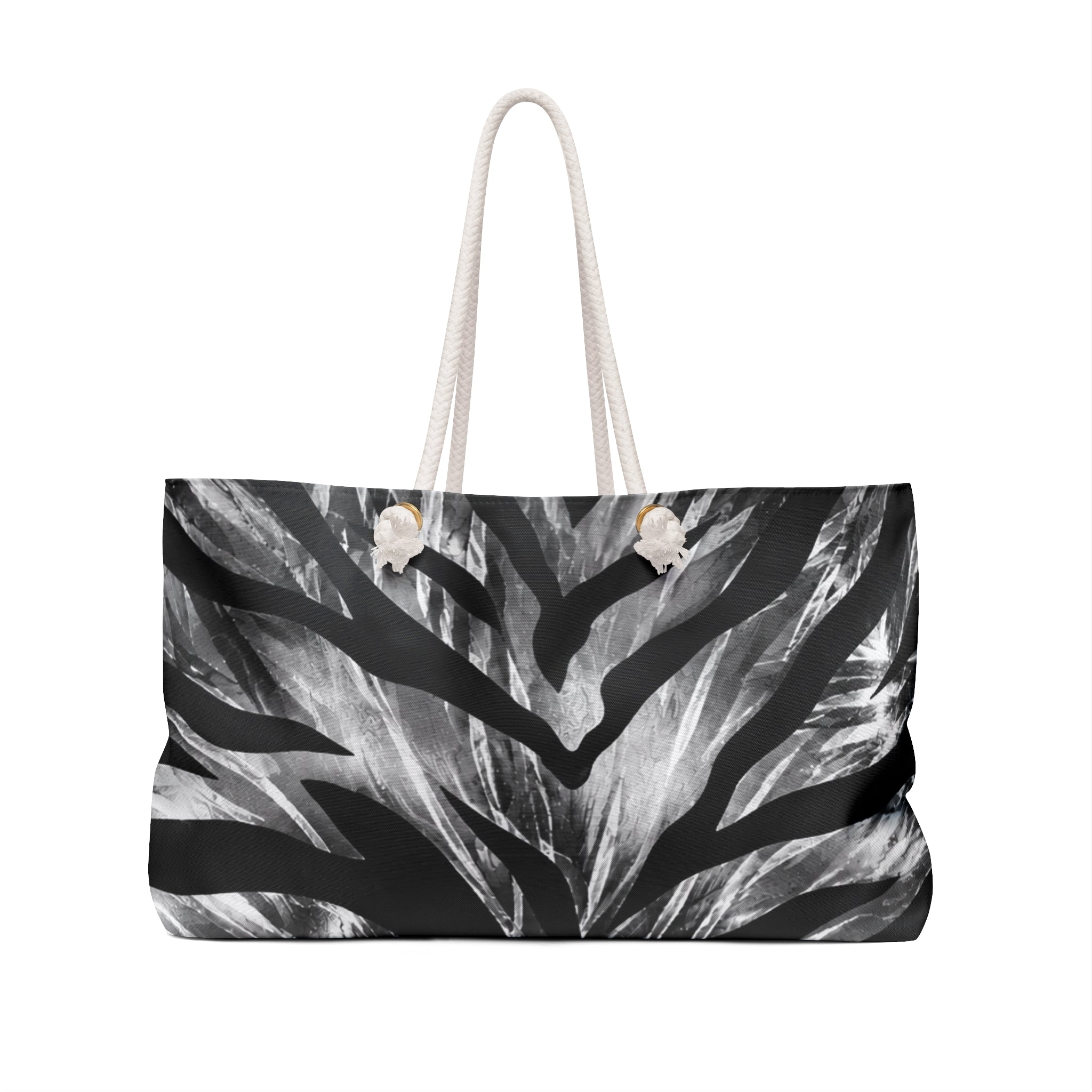 Swirling Zebra Weekender Bag — Bold Safari Travel Tote