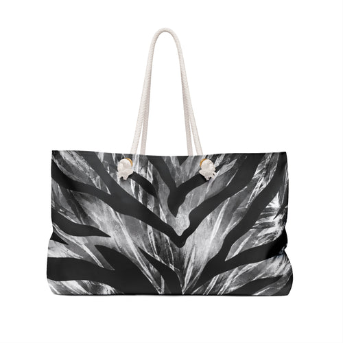 Swirling Zebra Weekender Bag — Bold Safari Travel Tote