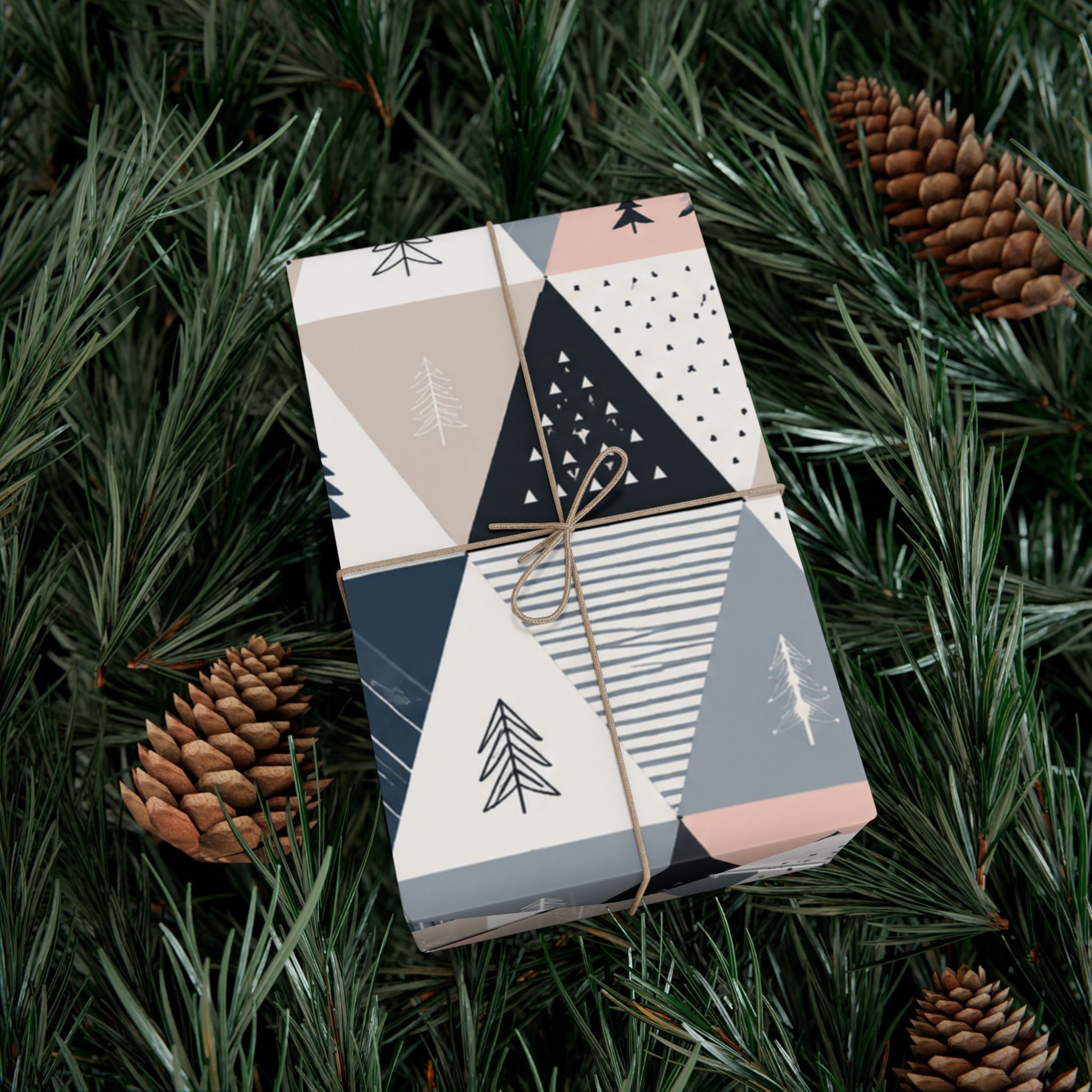 Gift Wrap Paper — Minimalist Scandinavian geometric pattern
