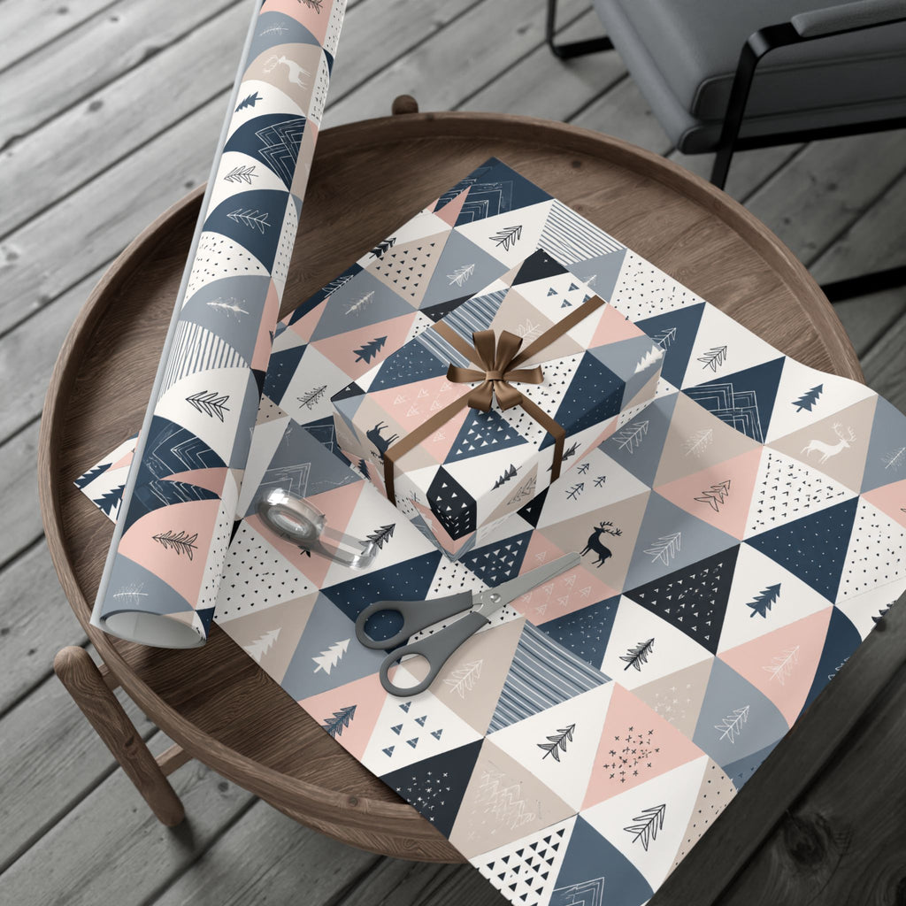 Gift Wrap Paper — Minimalist Scandinavian geometric pattern