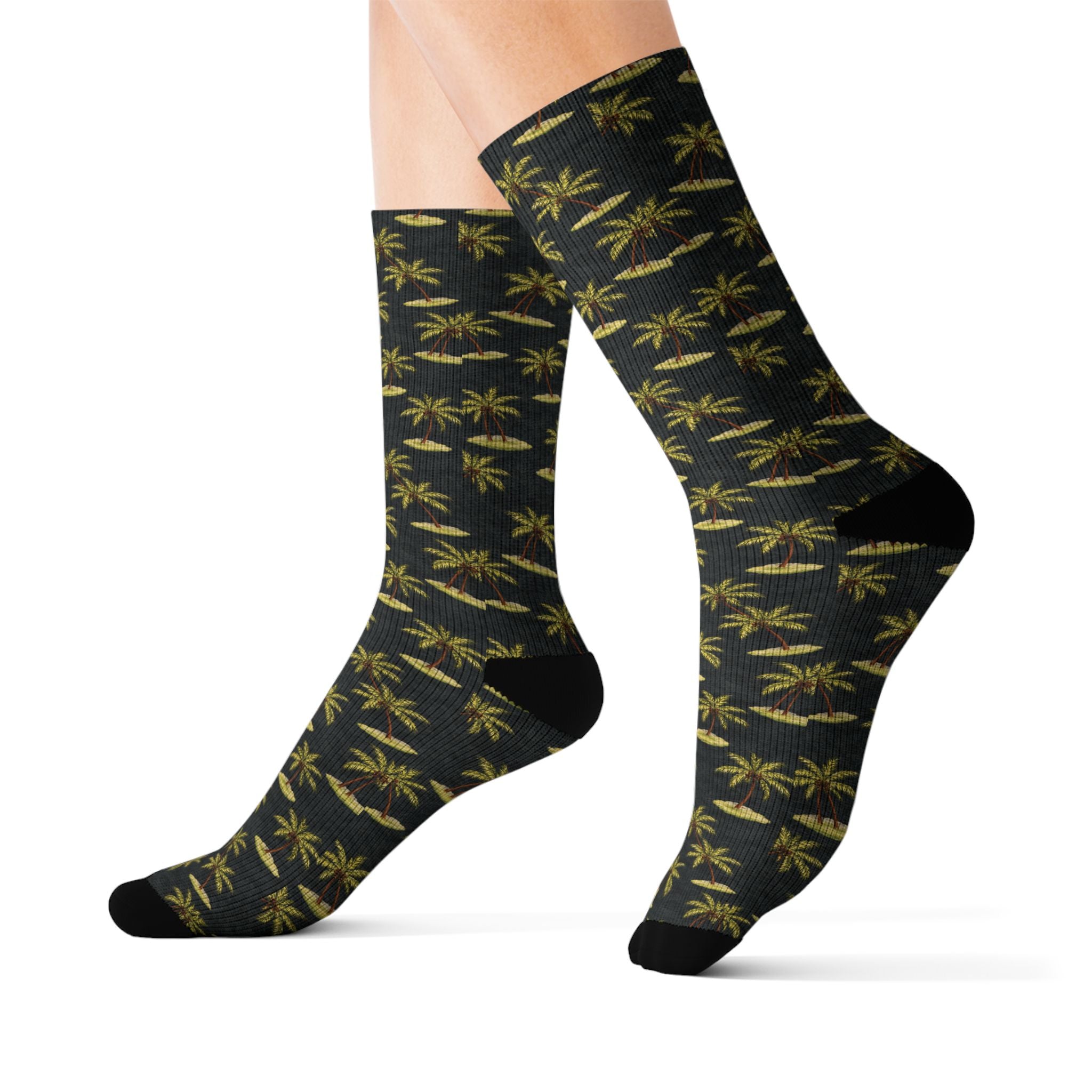 Sublimation Socks — Tropical palm islands