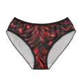 Red Flame Tiger-Stripe Women's Briefs — Bold Animal Print AOP