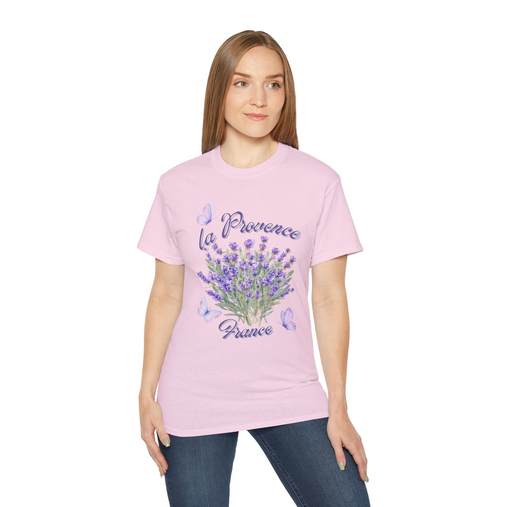 Lavender Bouquet Tee — "La Provence France" Floral T-Shirt