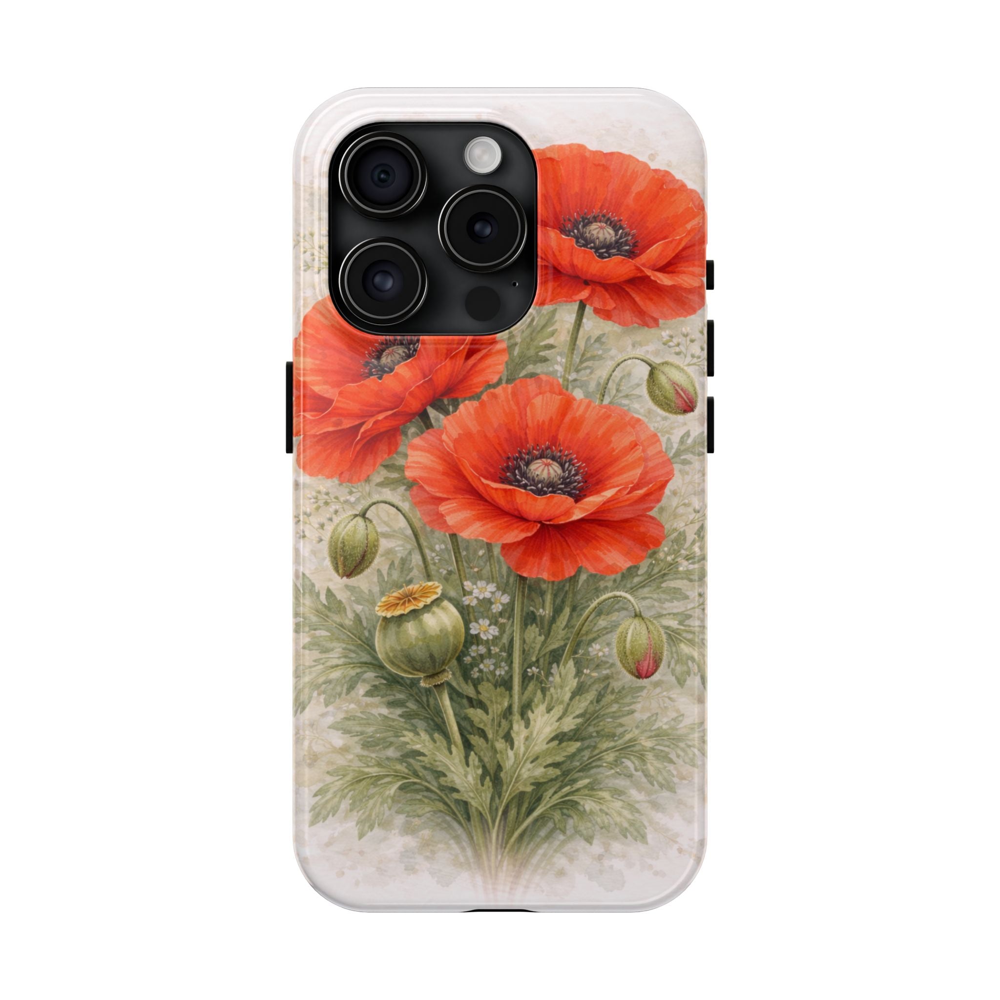 Vibrant red poppies in bloom Phone Case — Tough Protective Phone Case