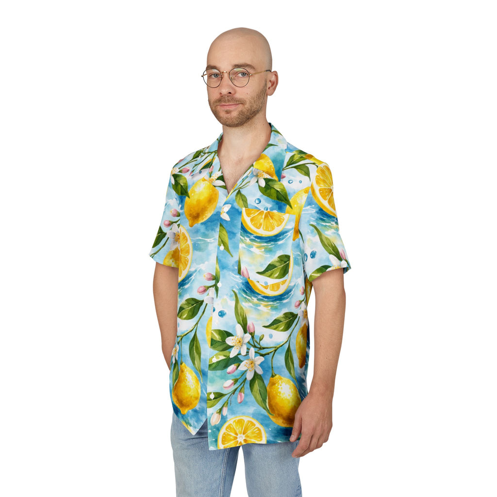 Lemon Blossom Hawaiian Shirt — Tropical Citrus Button-Down