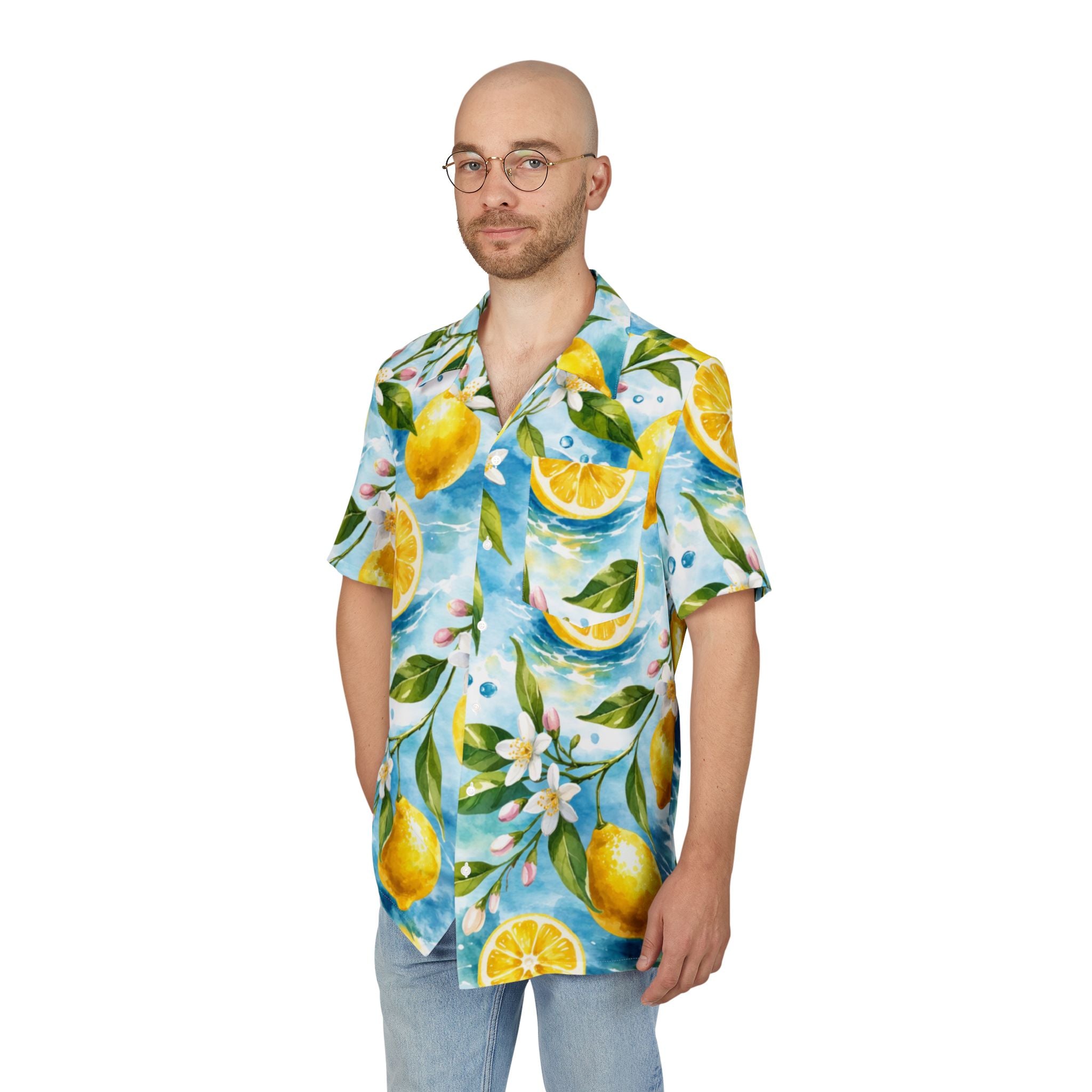 Lemon Blossom Hawaiian Shirt — Tropical Citrus Button-Down