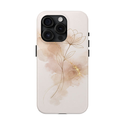 Golden Bloom Moonlit Phone Case — Elegant Floral Protective Case