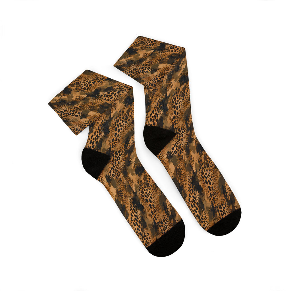 Sublimation Socks — Cheetah camouflage texture