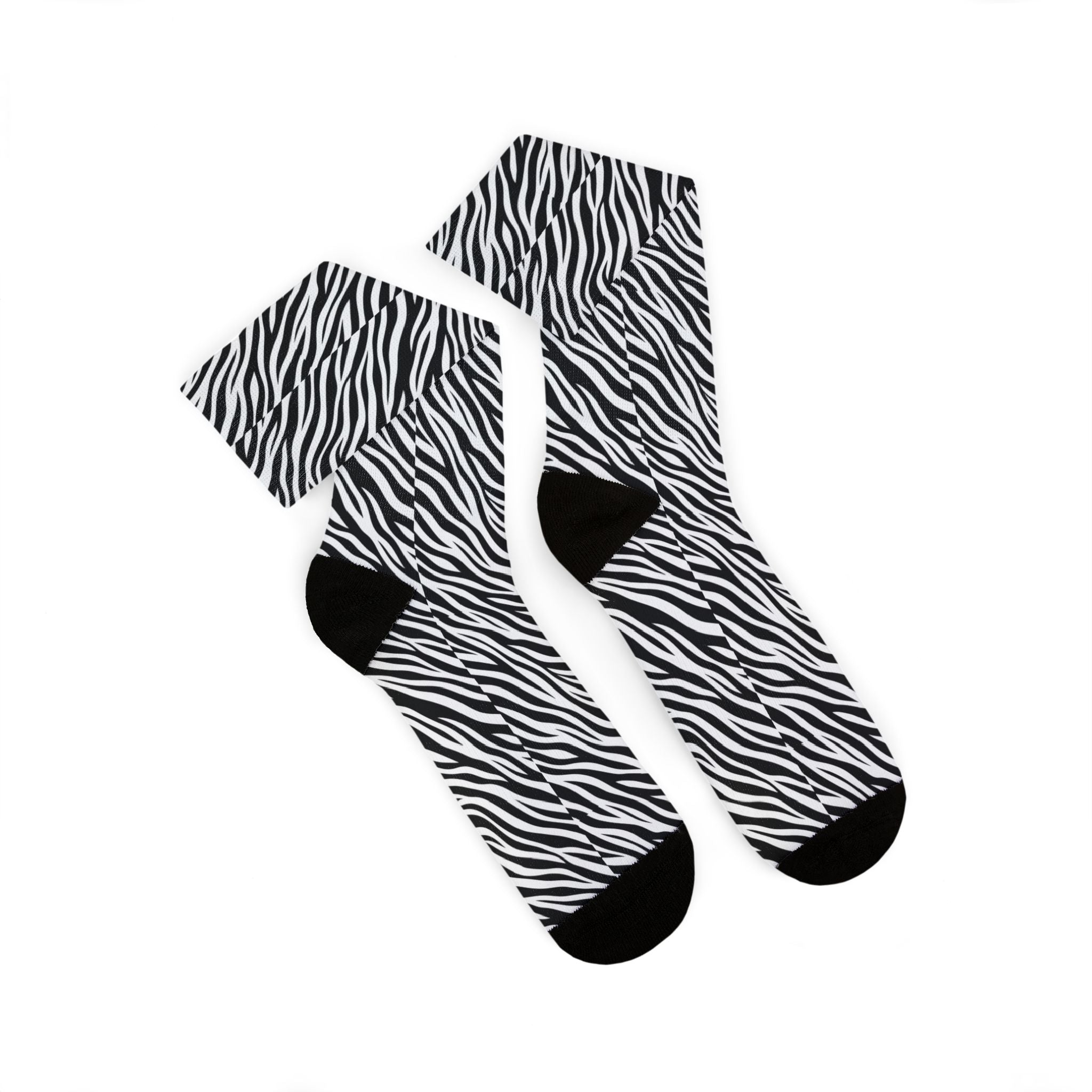 Sublimation Socks — Zebra-stripe pattern