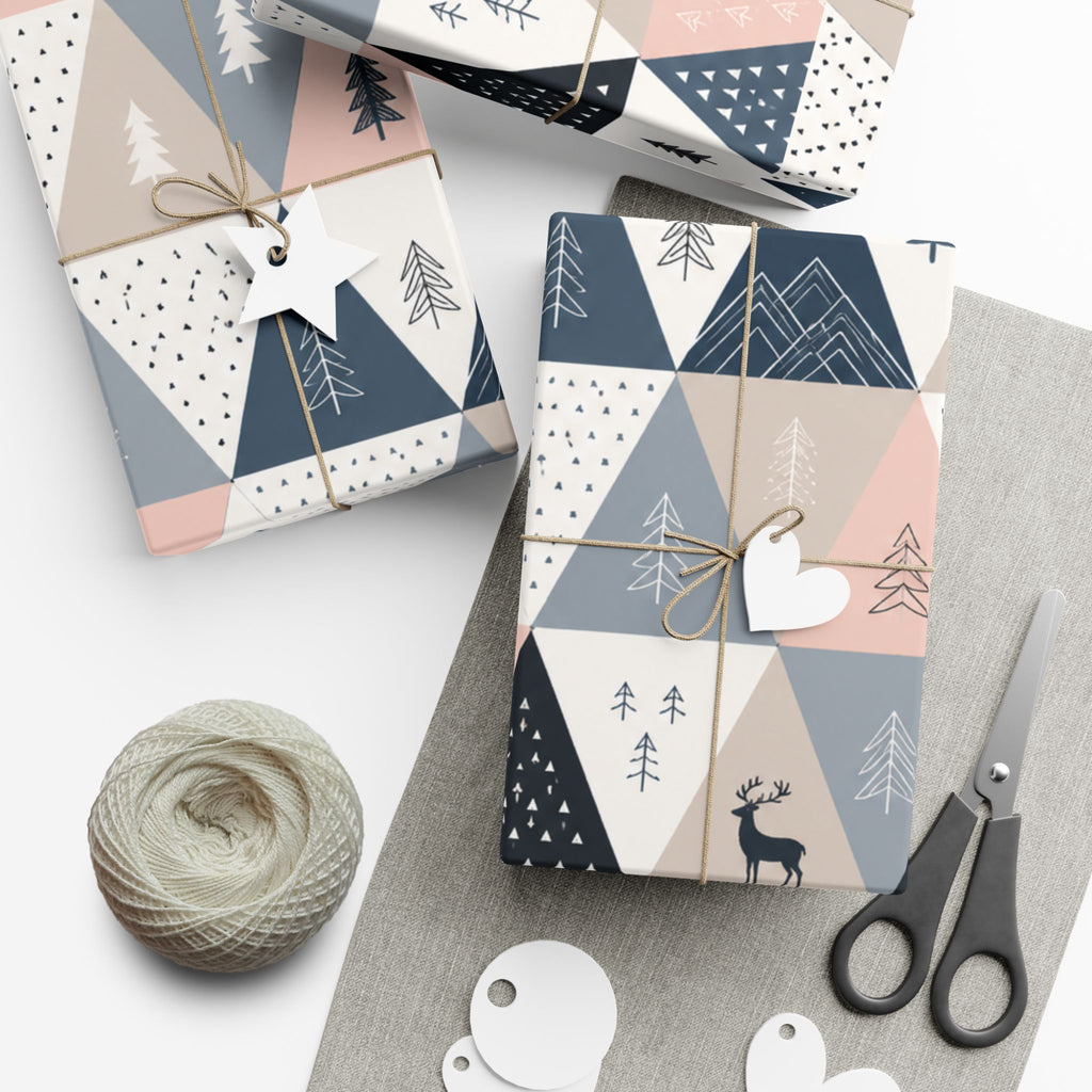 Gift Wrap Paper — Minimalist Scandinavian geometric pattern