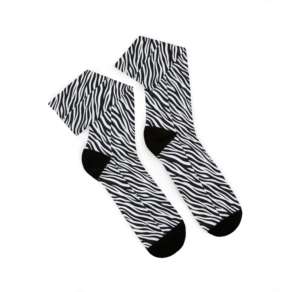 Sublimation Socks — Zebra-stripe pattern