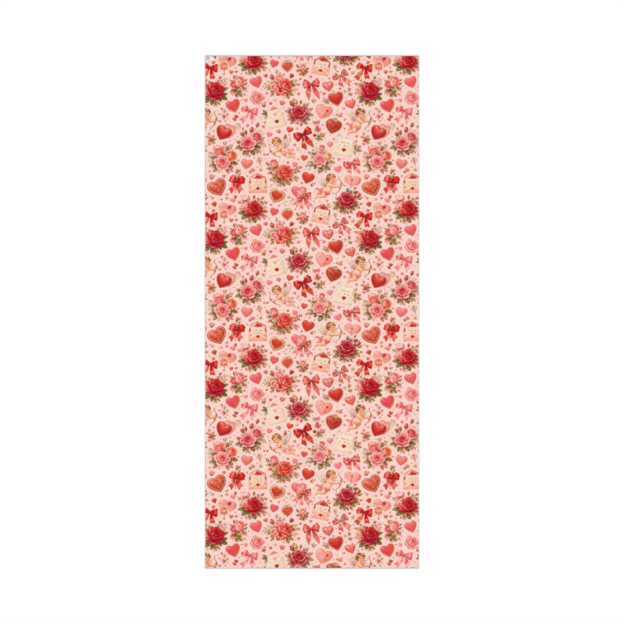 Gift Wrap Paper — Romantic vintage Valentine pattern