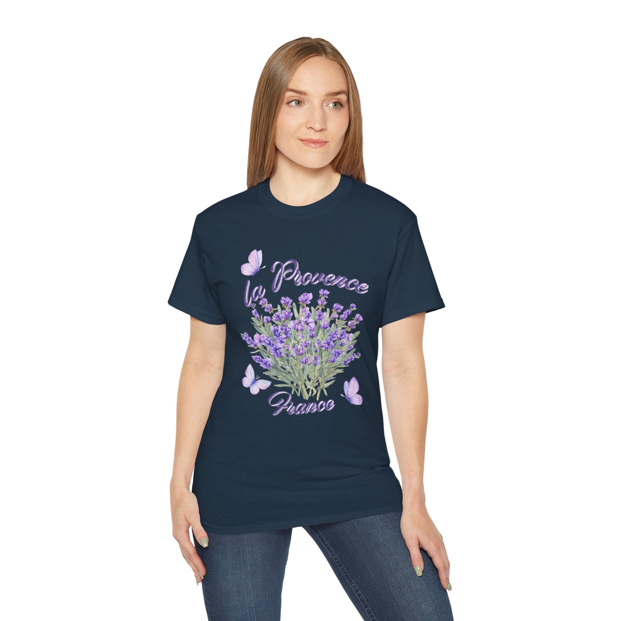 Lavender Bouquet Tee — "La Provence France" Floral T-Shirt