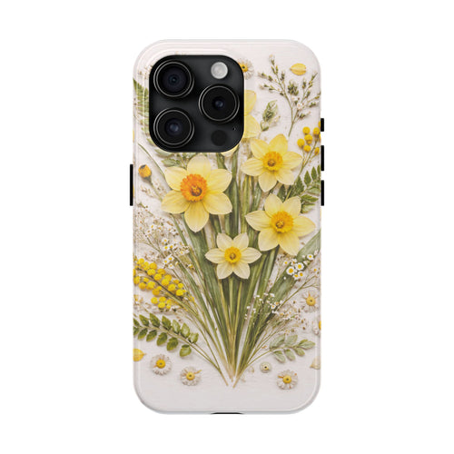 Daffodil Spring Floral Phone Case — Tough Protective Phone Case