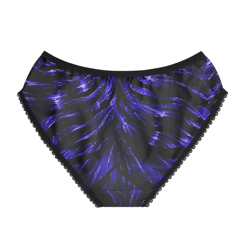 Women's Briefs — Futuristic zebra with neon glow