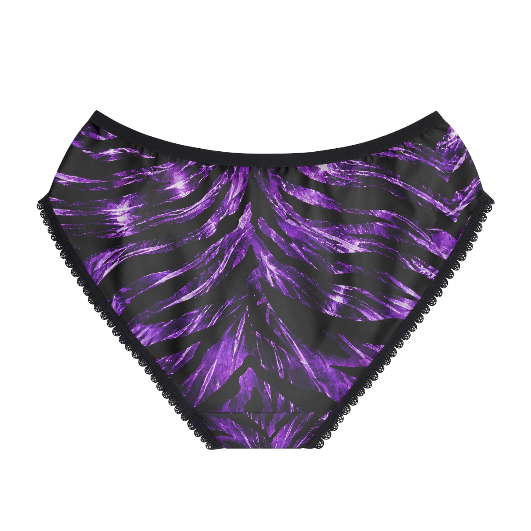 Women's Briefs — Electric purple zebra stripes pattern