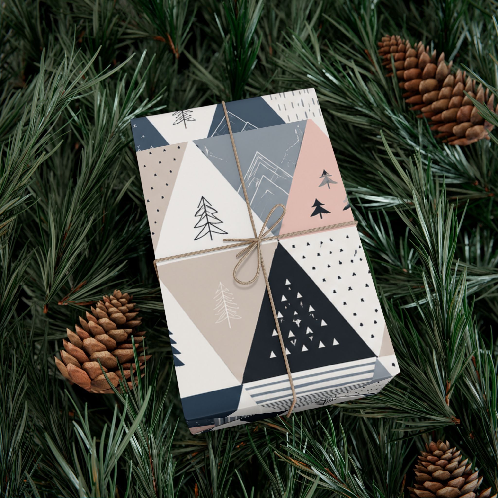 Gift Wrap Paper — Minimalist Scandinavian geometric pattern