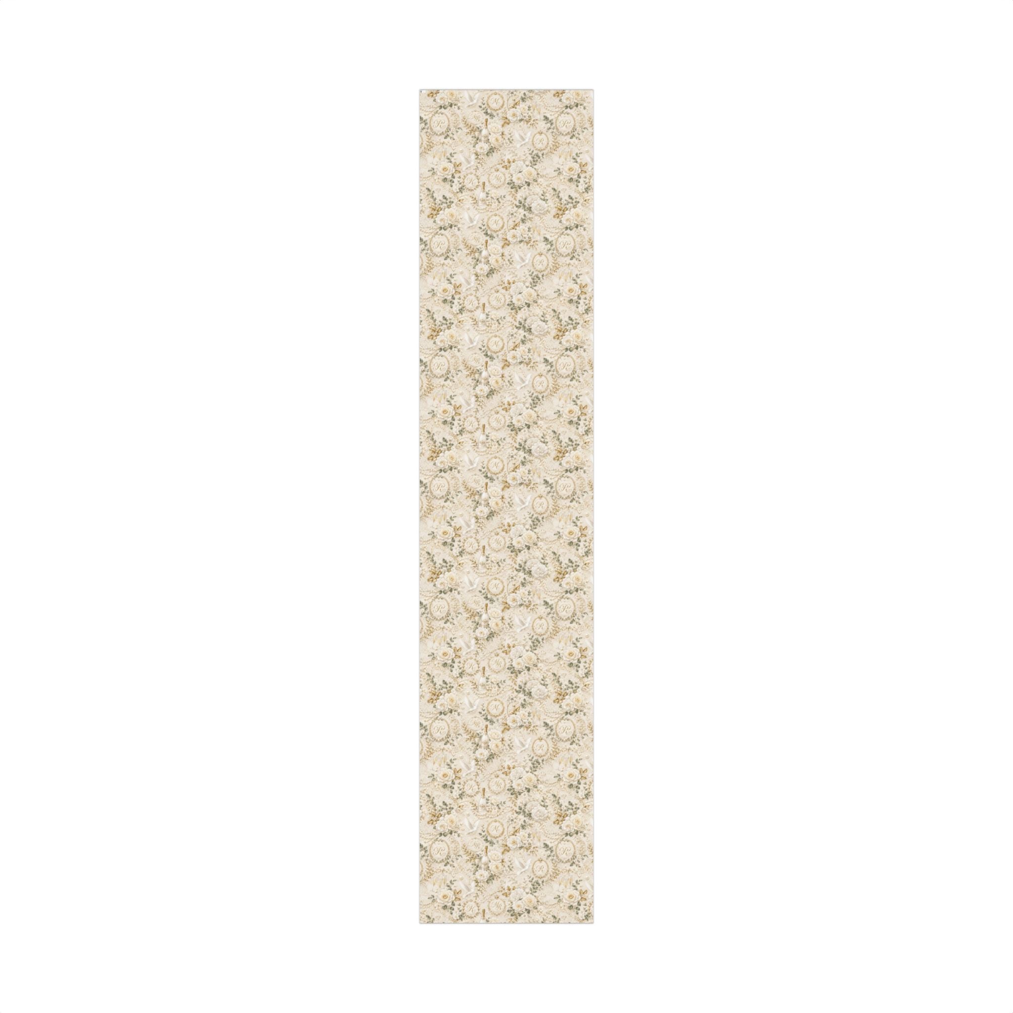 Gift Wrap Paper — Elegant wedding pattern with gold accents
