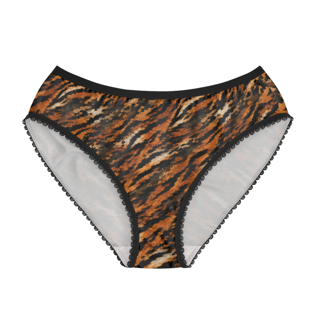 Women's Briefs — tiger-fur camouflage