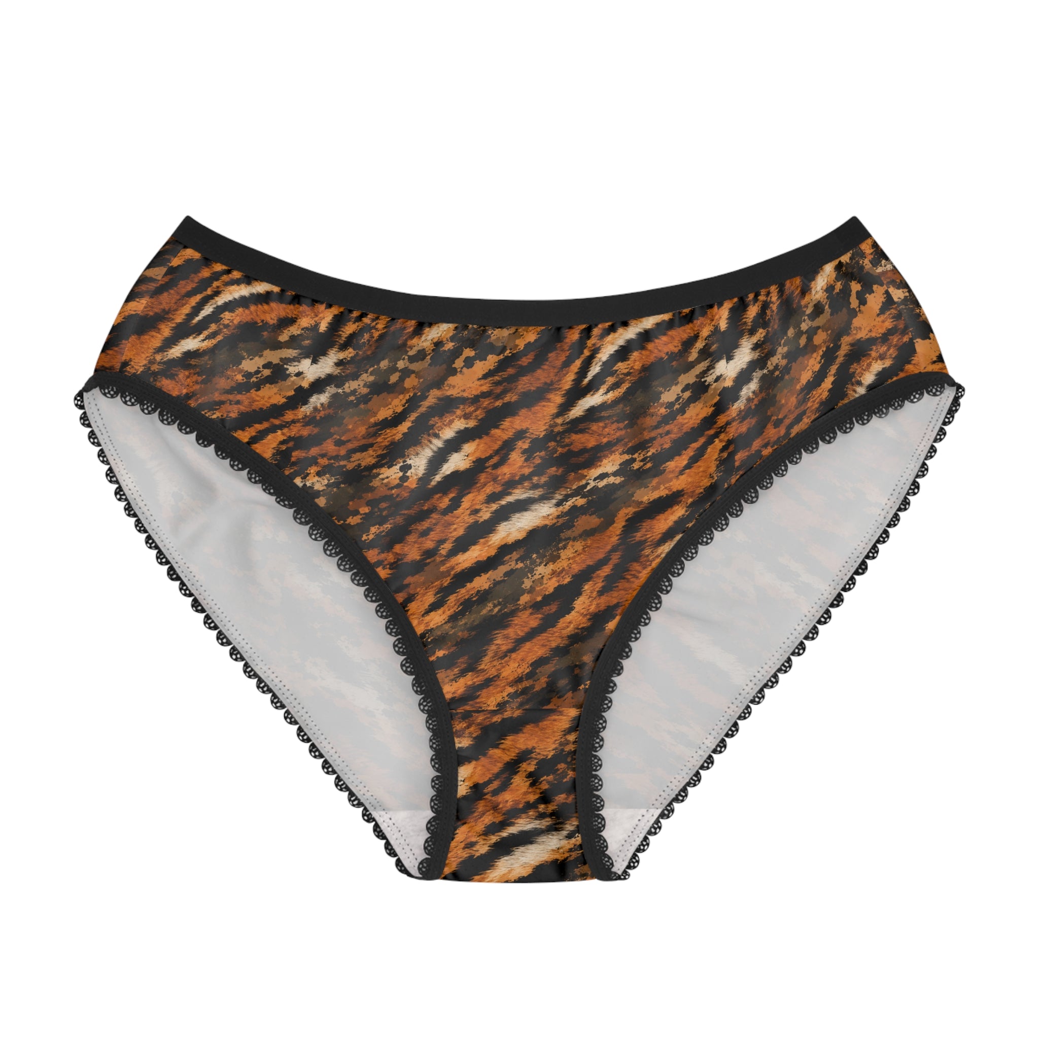 Women's Briefs — tiger-fur camouflage