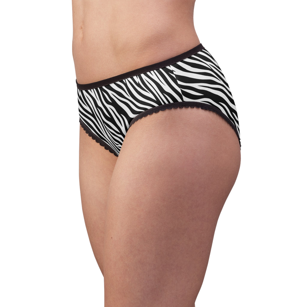 Women's Briefs — Zebra-stripe pattern