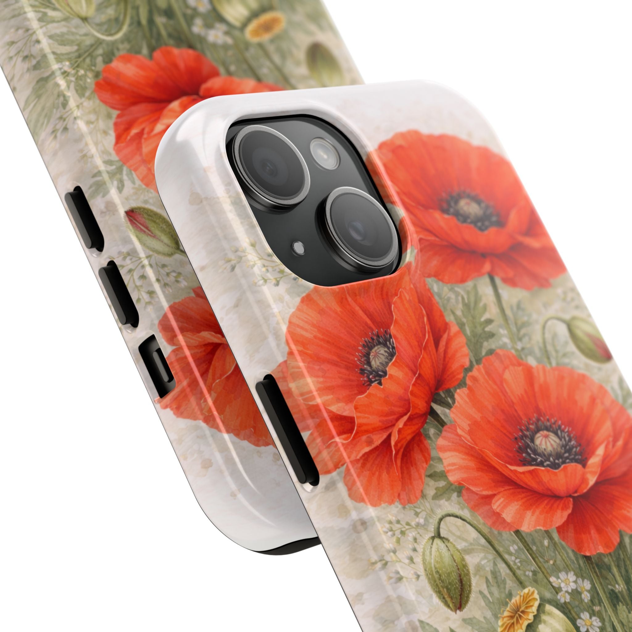 Vibrant red poppies in bloom Phone Case — Tough Protective Phone Case
