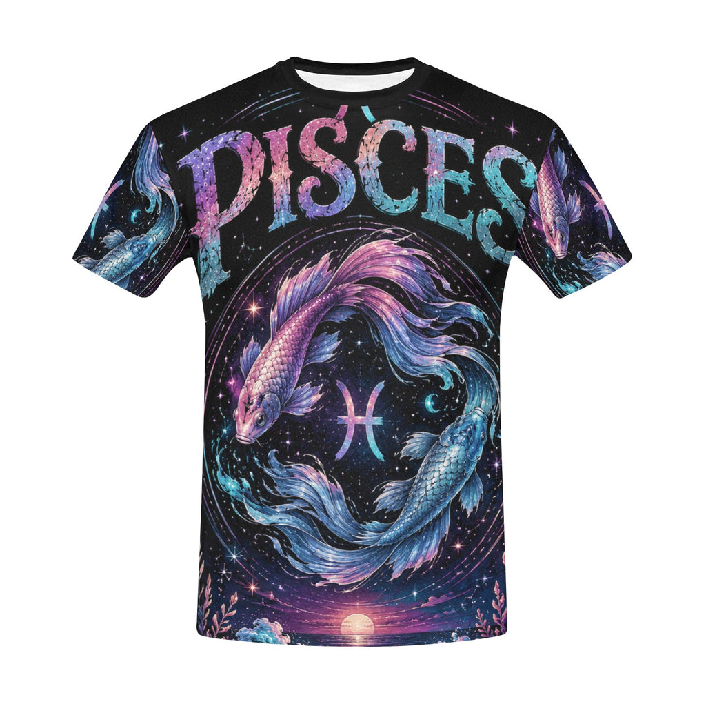 AOP T-Shirt - Pisces - Dreaming in Cosmic Men's All Over Print Crew Neck T-Shirt(T40-2)