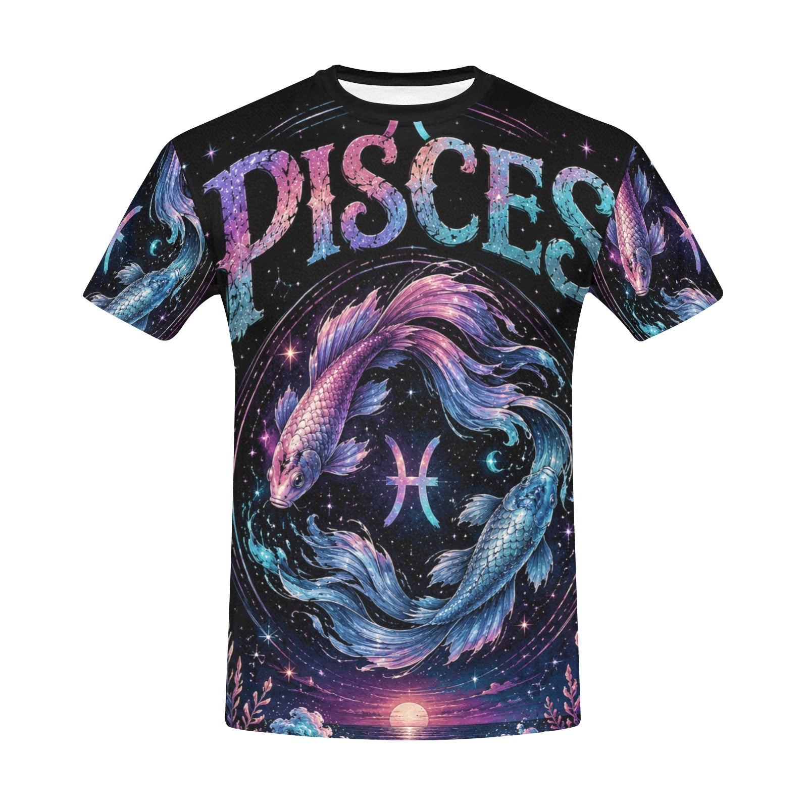 AOP T-Shirt - Pisces - Dreaming in Cosmic Men's All Over Print Crew Neck T-Shirt(T40-2)